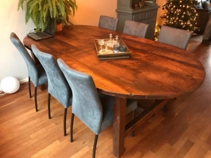 Setvan6lereneetkamerstoelen-blauwleer-EchtleerModernontdekdeveleLeersoortenenKleurenbijShopX