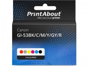 PrintAbouthuismerkInktcartridgeGI-53BKCMYGYR6-kleurenMultipackGeschiktvoorCanon