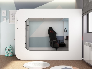 HoogslaperTheCubeGamingbed90x200-WitenAntraciet