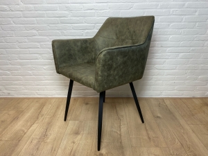 StoelBergenmetarmleuninggroenmicrovezelOUTLET