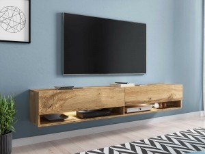 TV-meubelACAPULCO2klapdeuren180cmwotaneikzonderled