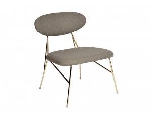 LeitmotivLoungestoelQueen-GrijsGoud