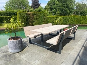 DouglashoutpicknicktafelEdizmetrugleuning150x170x76cmOUTLET