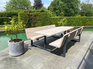 DouglashoutpicknicktafelEdizmetrugleuning150x170x76cmOUTLET