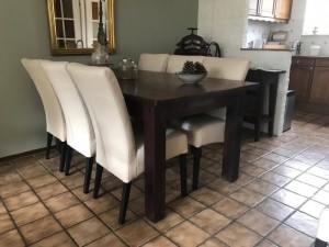 Setvan6lereneetkamerstoelen-methoutenpoten-bruinleer-EchtleerLandelijkontdekdeveleLeersoortenenKleurenbijShopX