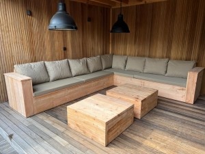 DouglashoutenloungesetRorymetblokarmleuningen