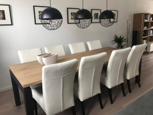 Setvan8lereneetkamerstoelen-methoutenpoten-witleer-EchtleerLandelijkontdekdeveleLeersoortenenKleurenbijShopX