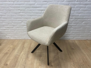 EetkamerstoelRichardmetarmleuningbeigeOUTLET