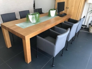 Setvan6lerenkuipeetkamerstoelen-metwieltjes-grijsleer-EchtleerModernontdekdeveleLeersoortenenKleurenbijShopX