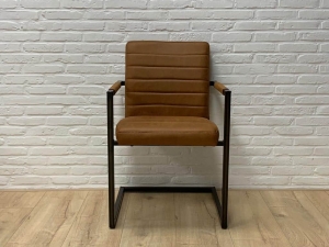 EetkamerstoelRaismicrovezelcognacOUTLET