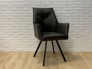 EetkamerstoelJaccoantracietmetarmleuningenOUTLET