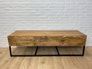 MangohoutenTVmeubelMandymetladesenstalenframeOUTLET