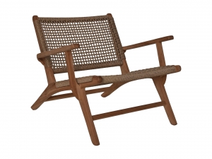 FauteuilRiometarmleuningennaturelteakbananenblad