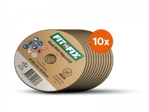 Fit-to-FixStaalRVSSlijpschijf-125mm-10stInBlik