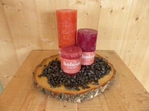 KaarsensetBolsius3stukrodeendonkerrodetintenmetzwartesteentjesWarentuinMix-Warentuinmix