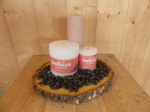 KaarsensetBolsius3stukwitmetlichtrozemetzwartesteentjesWarentuinMix-Warentuinmix