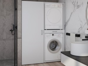 KastWASHING2machinesbovenelkaarmetkast1deurMEDIUM