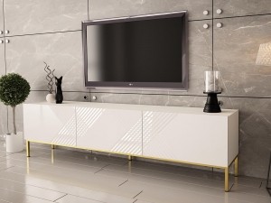 Tv-meubelEXILA3deurenhoogglanswit