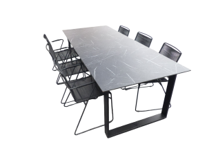 SetvanTeeburutafel240x120x76cmslateen6JasonstoelenlavaYoi-Yoi