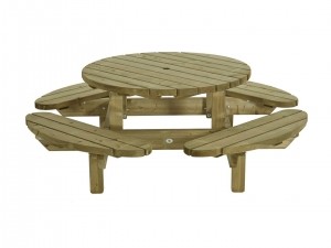 Picknicktafelrond210-Talenbuitenmeubelen