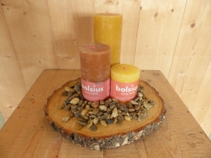 KaarsensetBolsius3stukHoningkleurigetintenmetrieviersteentjesWarentuinMix-Warentuinmix