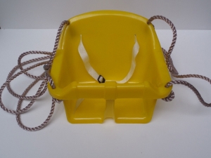 Babyschommelzitjeinkunststof32x32x26cmpp-touwgeelHermic-Hermic