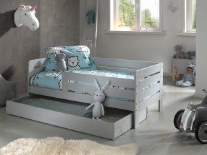 PeuterbedToddlerGrijs-70x140metopberglade