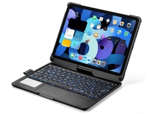 iPadAir109inch20202022ToetsenbordCaseZwart360gradendraaibaarmetTouchpadMuis