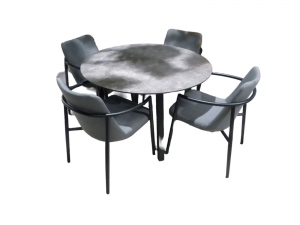 TuinsetTeeburutafelblackconcretedia120cmmet4stoelenYoukoustoelblackpantherblack-Yoi