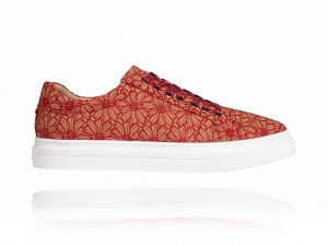 RedCorkFlowerSneakersLureaux-HandgemaakteNetteSchoenenVoorHeren