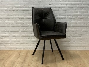 EetkamerstoelJaccoantracietmetarmleuningenOUTLET