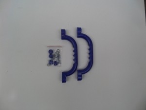 Handgrepenkunststof250x75mmperset2stuksinclschroevenenafdekkapjesblauwHermic-Hermic