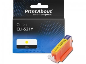 PrintAbouthuismerkInktcartridgeCLI-521YGeelGeschiktvoorCanon