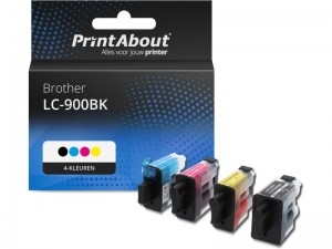 PrintAbouthuismerkInktcartridgeLC-900BK4-kleurenMultipackGeschiktvoorBrother