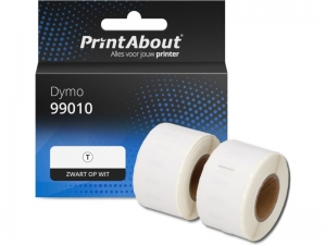PrintAbouthuismerkEtiket99010S0722370Zwartopwit28mmx89mm2rollenGeschiktvoorDymo