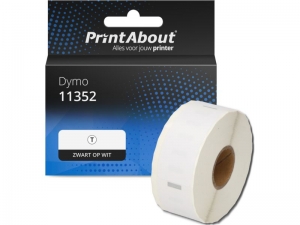 PrintAbouthuismerkEtiket11352S0722520Zwartopwit25mmx54mmGeschiktvoorDymo