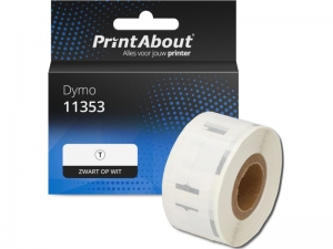 PrintAbouthuismerkEtiket11353S0722530Zwartopwit13mmx25mmGeschiktvoorDymo