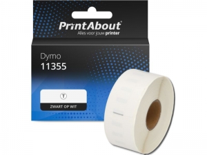 PrintAbouthuismerkEtiket11355S0722550Zwartopwit19mmx51mmGeschiktvoorDymo