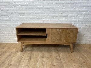 MangohoutenretroTVmeubelSonnemetdeur