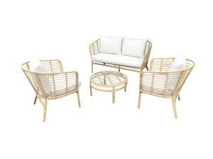 Kuchingloungesetlightbambooinclroyalsandkussens-Eurofleuraanbieding