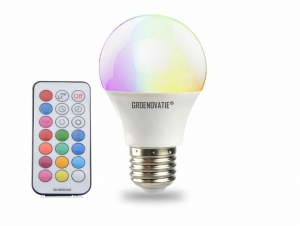 E27LEDLamp5WRGBWWDimbaarInclAfstandsbediening