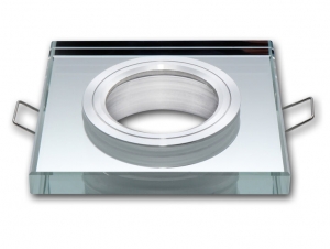 InbouwspotVierkantGlasChroom