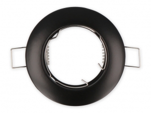 InbouwspotRondAluminiumVastMatZwart