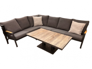 LausannehoekloungesetinclcodellteakantracietAfmetingenLoungebankL295xB230xH78TafelL140xB85xH5172DriesprongCollection-Driesprongcollection