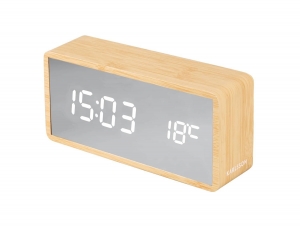 AlarmklokSilverWandspiegelLEDKARLSSON