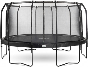 SaltaPremiumBlackEditionTrampolinemetVeiligheidsnet-Zwart-457cm