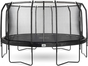 SaltaPremiumBlackEditionTrampolinemetVeiligheidsnet-Zwart-457cm