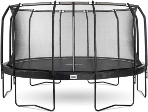 SaltaPremiumBlackEditionTrampolinemetVeiligheidsnet-Zwart-457cm