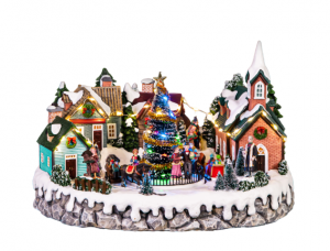 KerstdorpMetVerlichteKerstboomOosterikHome-Oosterikhome