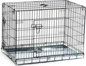 Beeztees-Hondenbench-2Deurs-Zwart-78x55x61cm